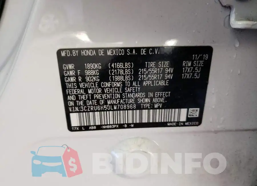 3CZRU6H50LM708968 Photo# 13