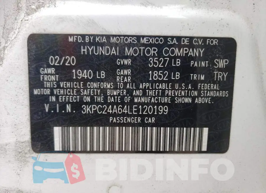 3KPC24A64LE120199 Photo# 12