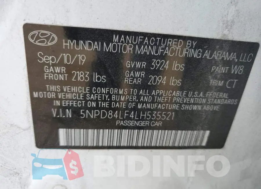 5NPD84LF4LH535521 Photo# 12