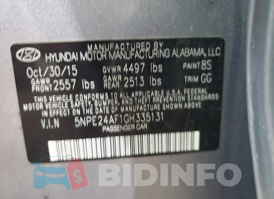 5NPE24AF1GH335131 Photo# 12