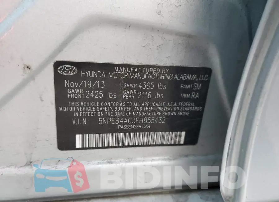 5NPEB4AC3EH855432 Photo# 12