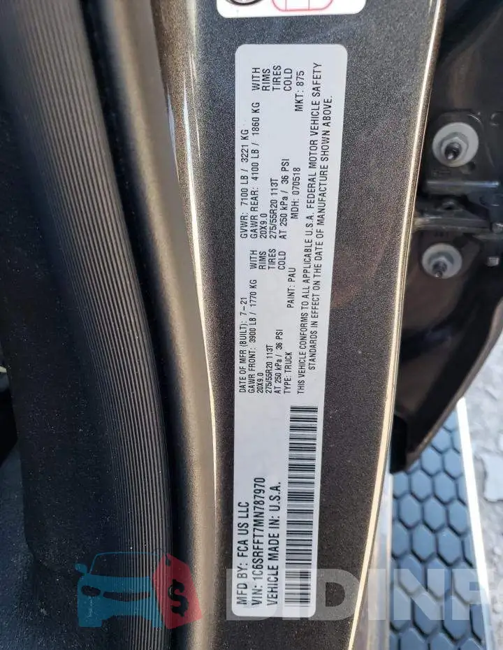 1C6SRFFT7MN787970 Photo# 12