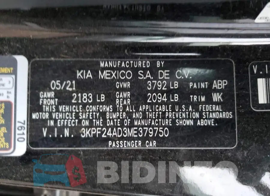 3KPF24AD3ME379750 Photo# 12