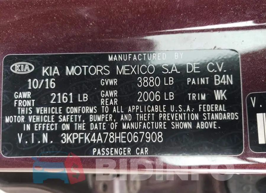 3KPFK4A78HE067908 Photo# 13