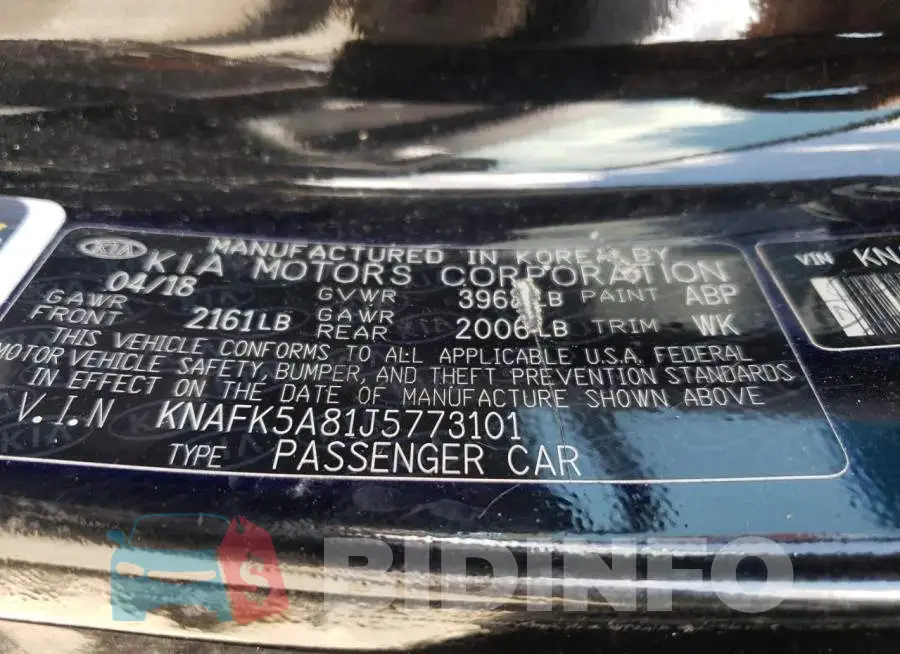 KNAFK5A81J5773101 Photo# 12