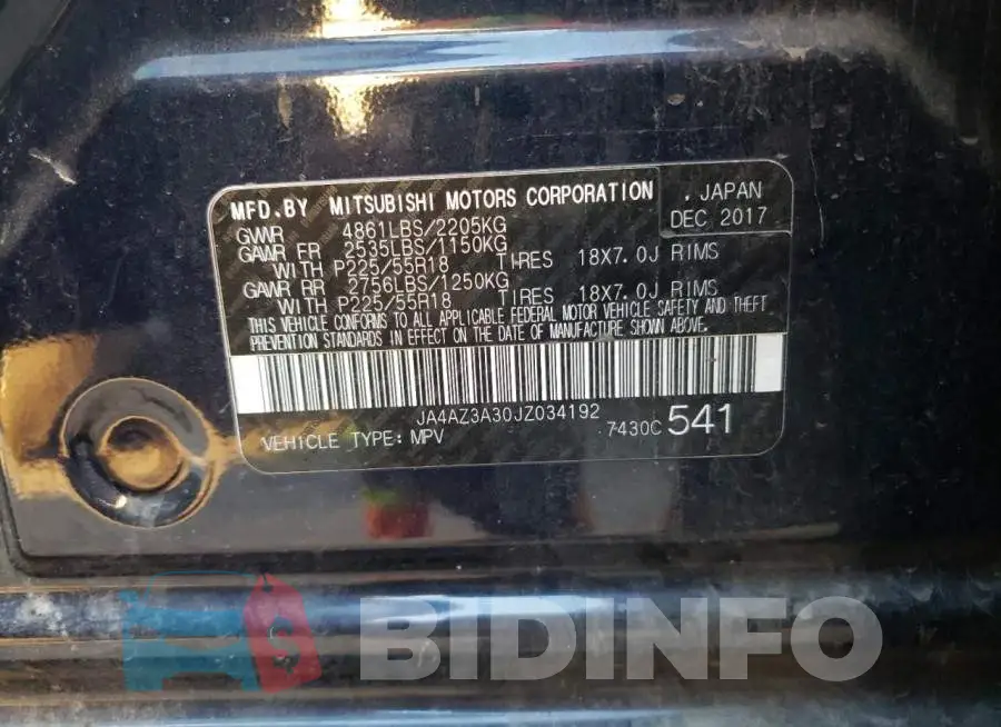 JA4AZ3A30JZ034192 Photo# 13