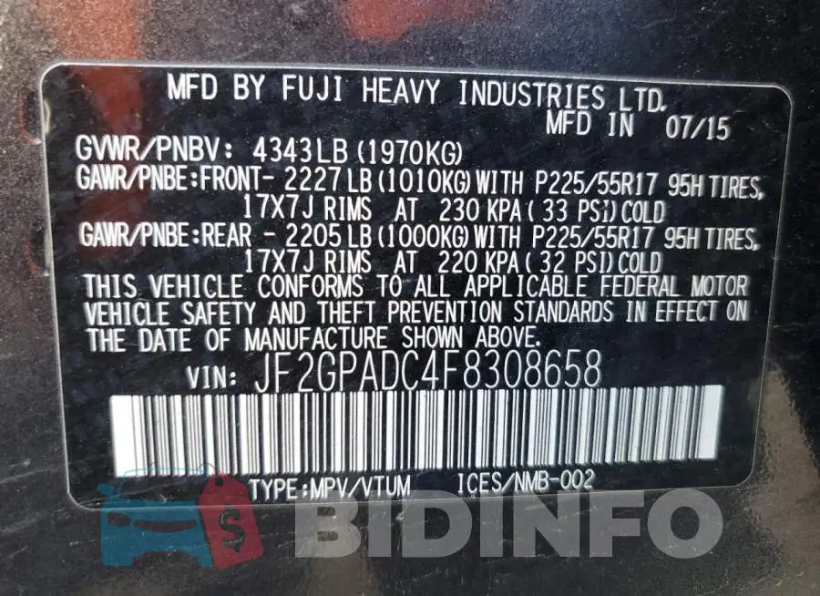 JF2GPADC4F8308658 Photo# 13