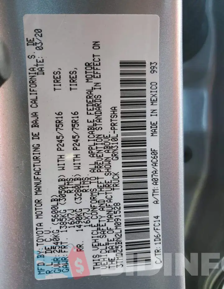 3TMDZ5BN2LM091528 Photo# 12