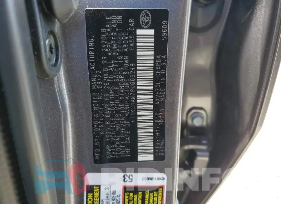 4T1K31AK7PU605248 Photo# 12