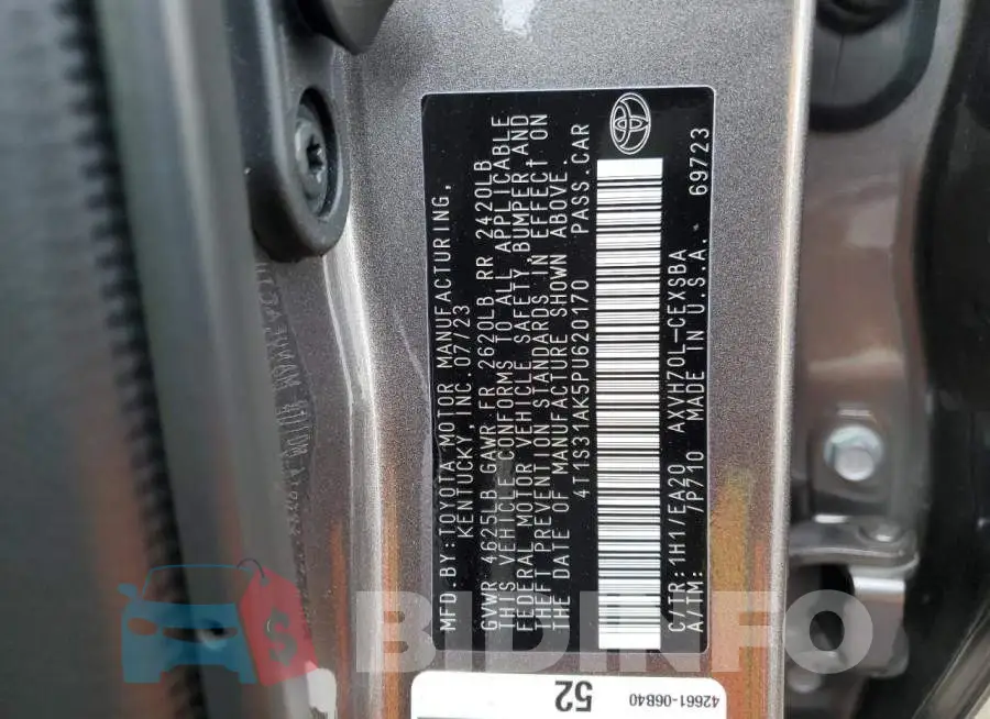 4T1S31AK5PU620170 Photo# 12
