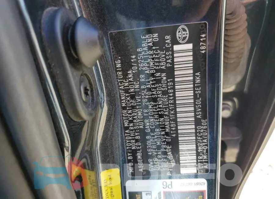 4T4BF1FK1FR448191 Photo# 12