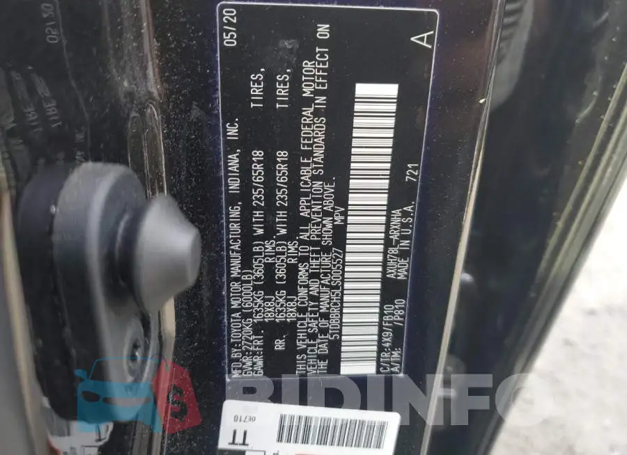 5TDBBRCH5LS005527 Photo# 12