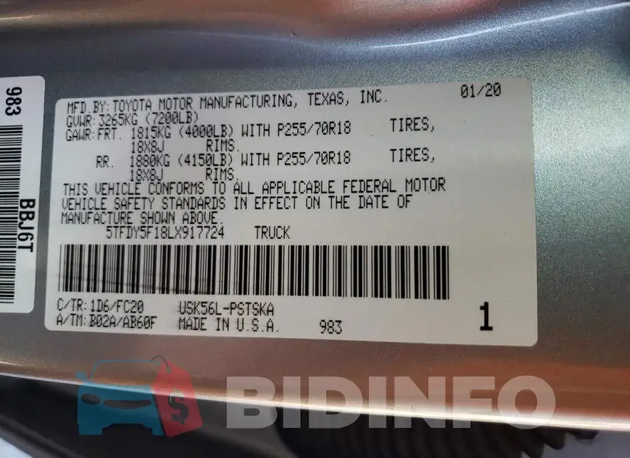 5TFDY5F18LX917724 Photo# 12