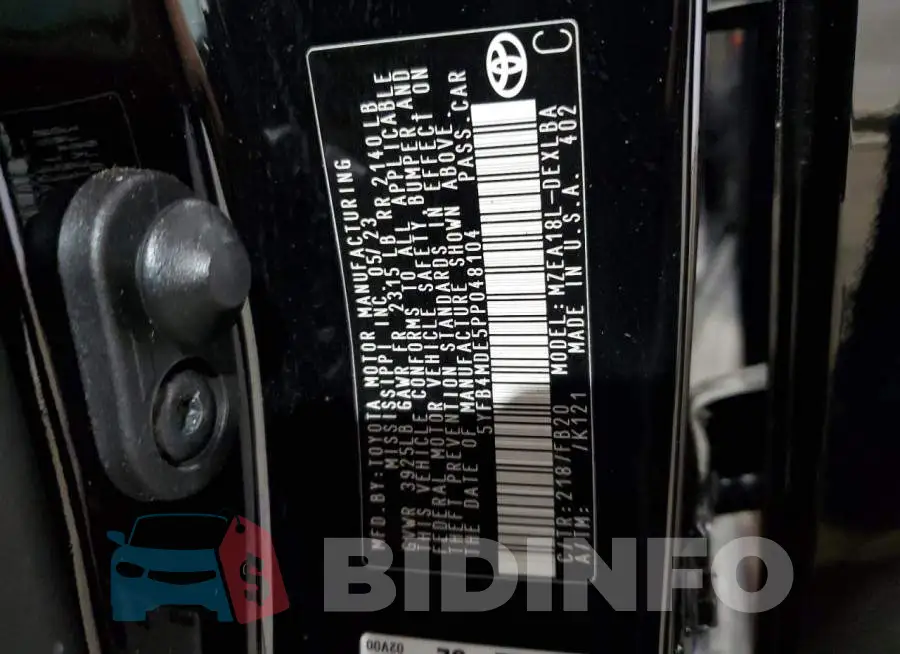 5YFB4MDE5PP048104 Photo# 13