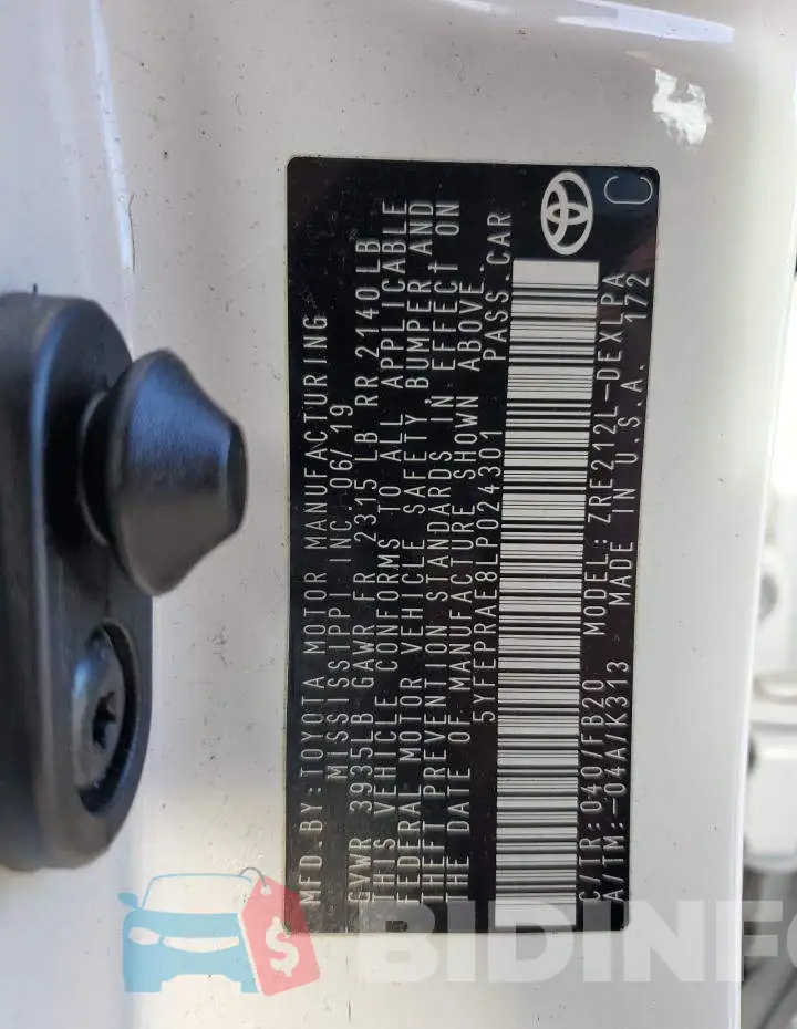 5YFEPRAE8LP024301 Photo# 13