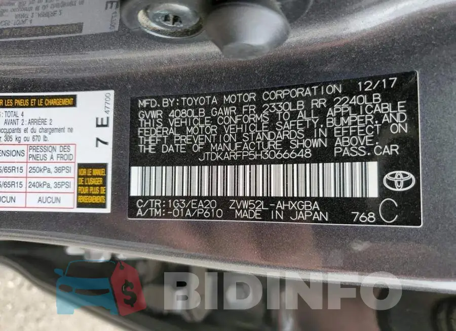 JTDKARFP5H3066648 Photo# 12
