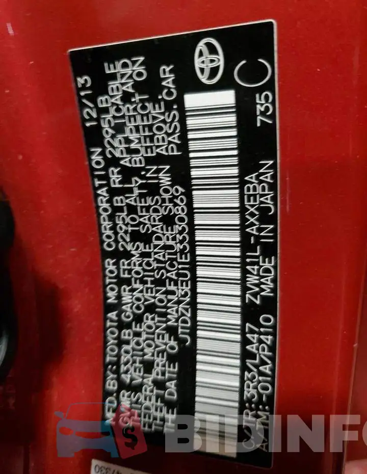 JTDZN3EU1E3330869 Photo# 12