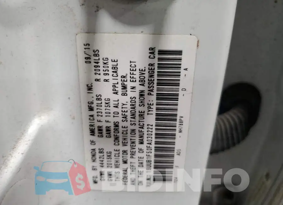 19UUB1F50FA030222 Photo# 13
