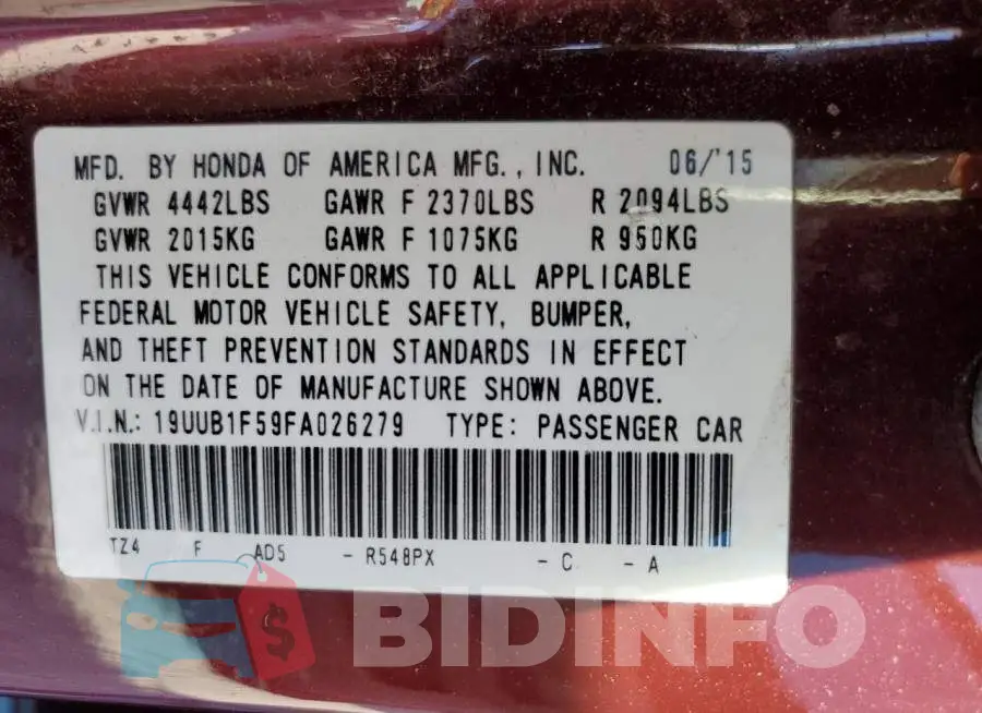 19UUB1F59FA026279 Photo# 12