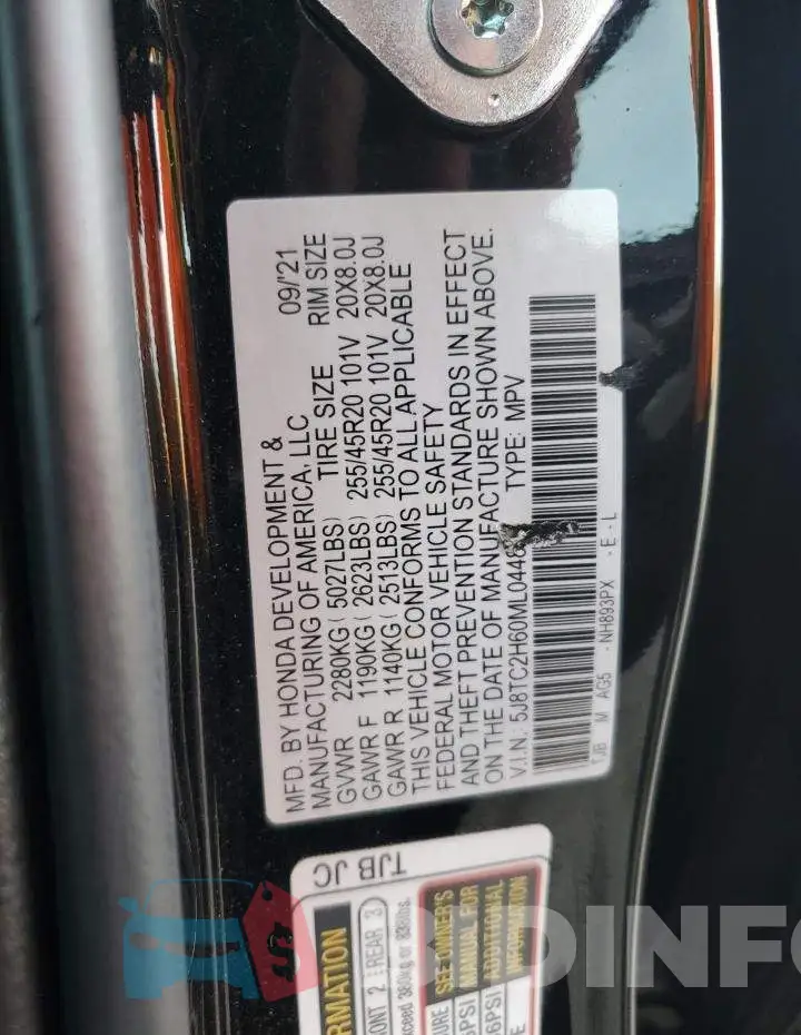 5J8TC2H60ML044885 Photo# 13