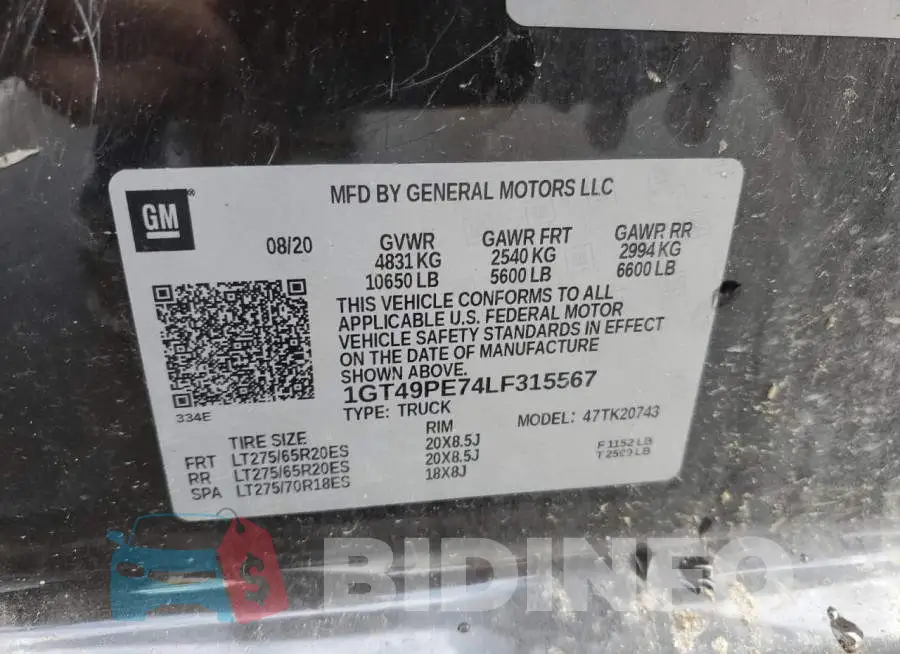 1GT49PE74LF315567 Photo# 13