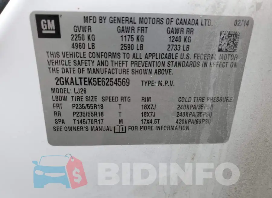 2GKALTEK5E6254569 Photo# 12
