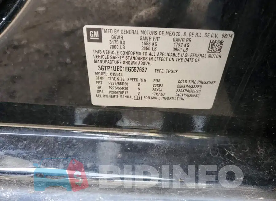 3GTP1UEC1EG557637 Photo# 12