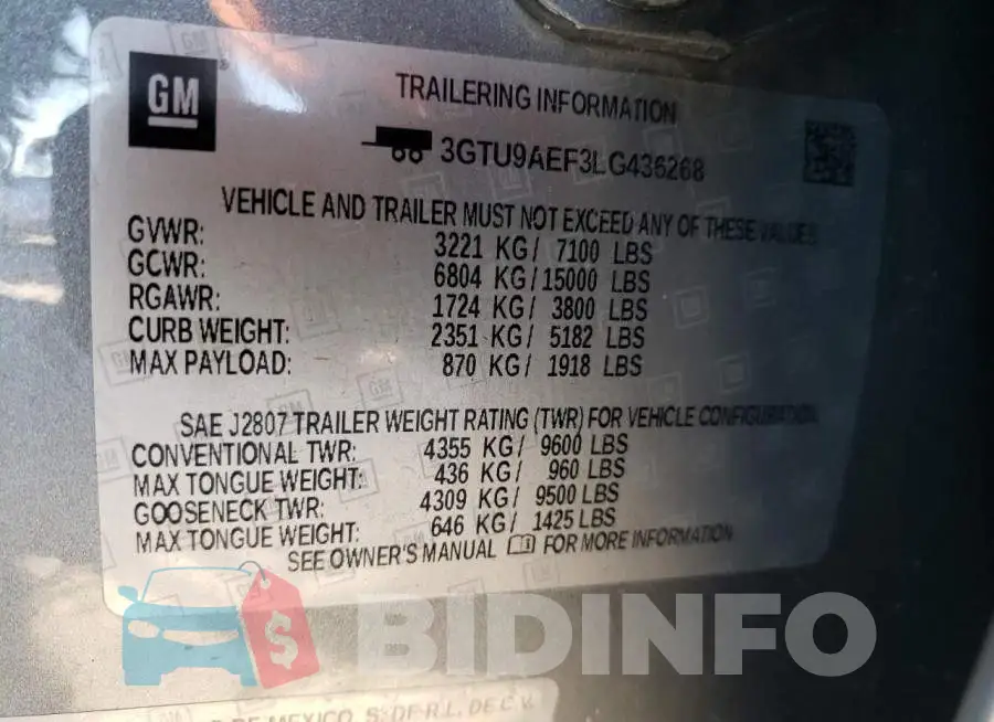 3GTU9AEF3LG436268 Photo# 12