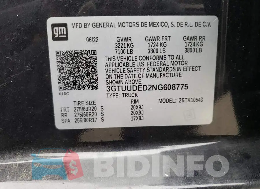 3GTUUDED2NG608775 Photo# 13