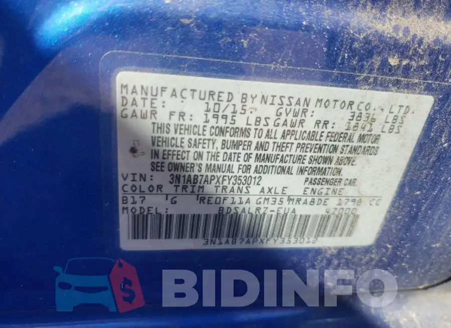 3N1AB7APXFY353012 Photo# 12