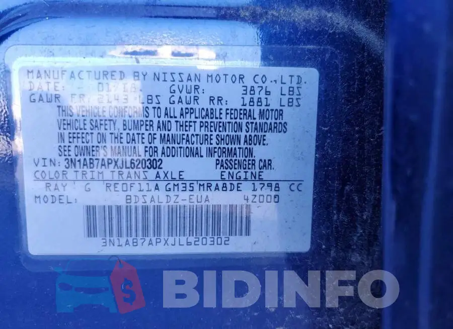 3N1AB7APXJL620302 Photo# 12