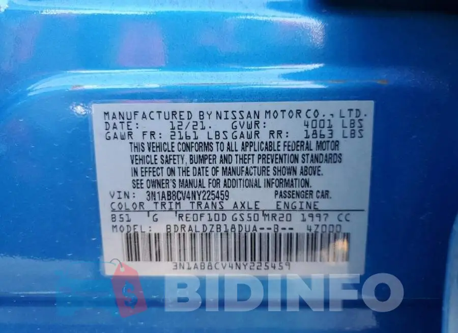 3N1AB8CV4NY225459 Photo# 12