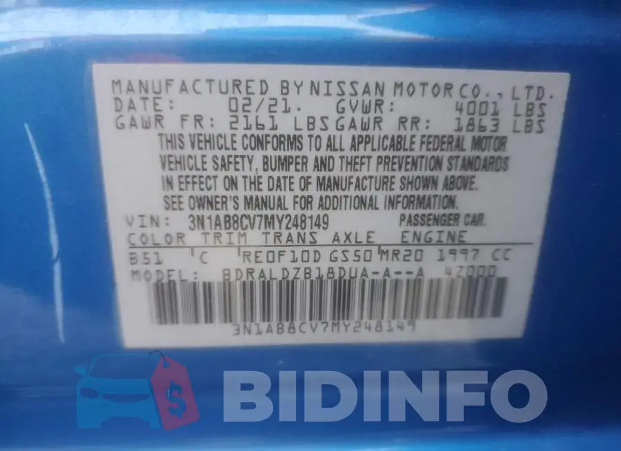 3N1AB8CV7MY248149 Photo# 12