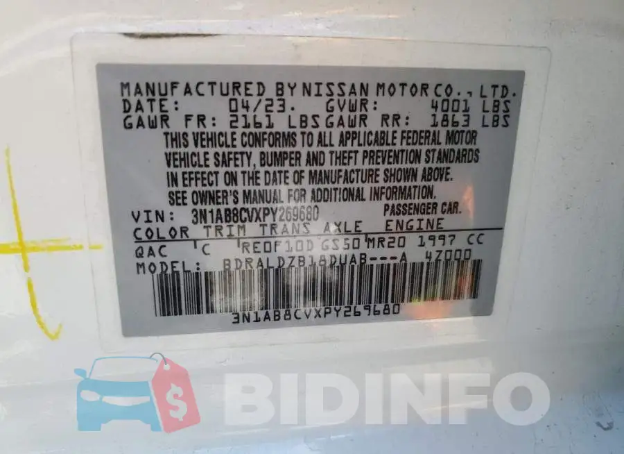 3N1AB8CVXPY269680 Photo# 13