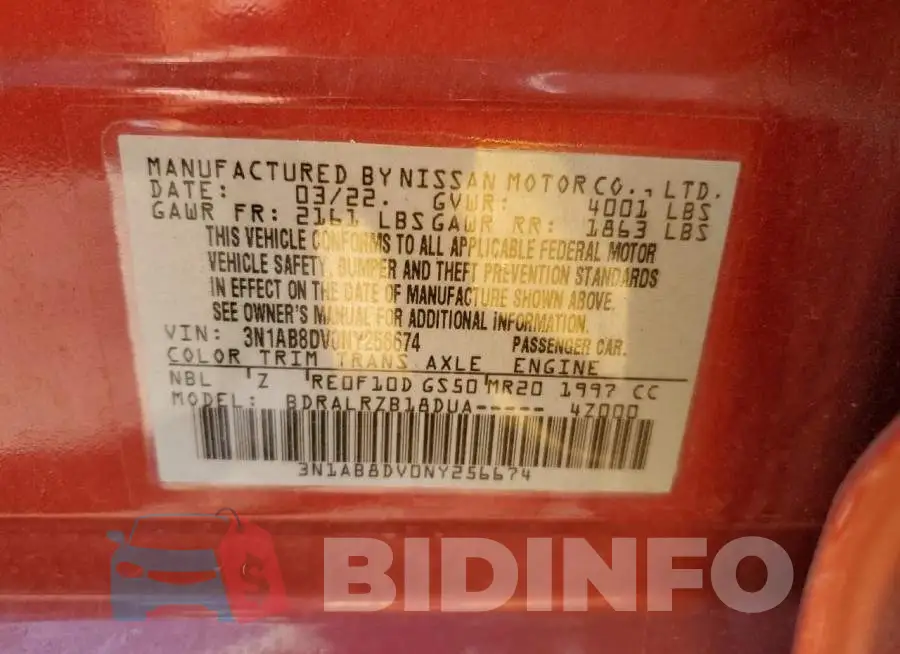3N1AB8DV0NY256674 Photo# 12