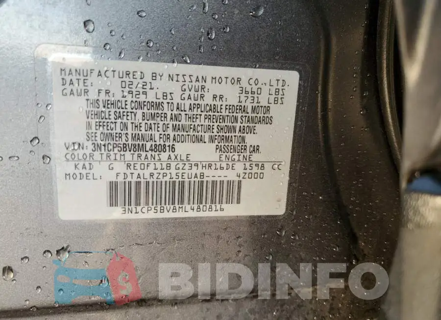 3N1CP5BV8ML480816 Photo# 13