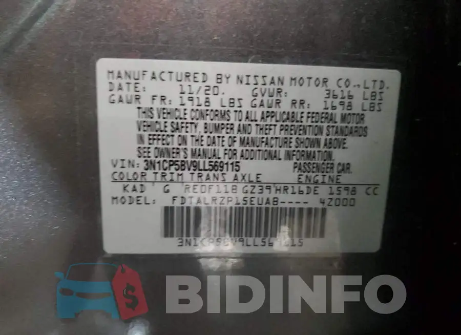 3N1CP5BV9LL569115 Photo# 12