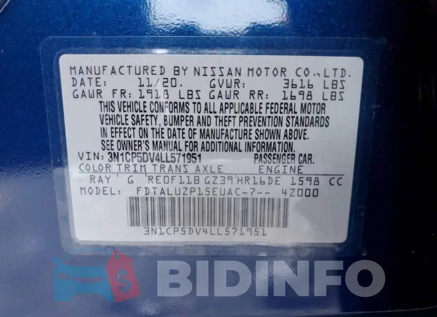 3N1CP5DV4LL571951 Photo# 12
