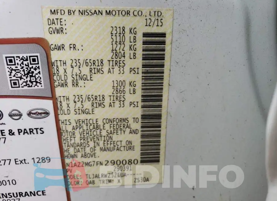 5N1AZ2MG7FN290080 Photo# 13