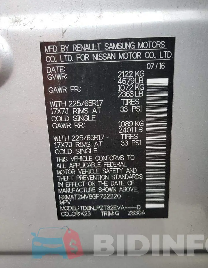 KNMAT2MV8GP722220 Photo# 12
