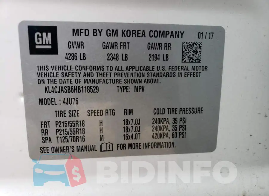 KL4CJASB6HB118529 Photo# 13