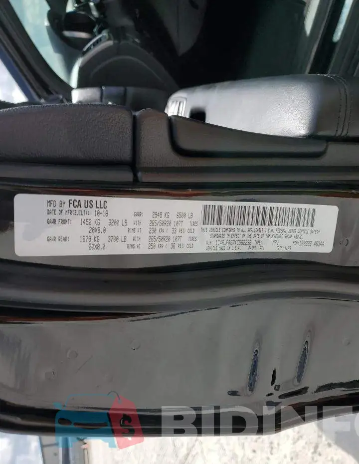 1C4RJFAG7KC562238 Photo# 13