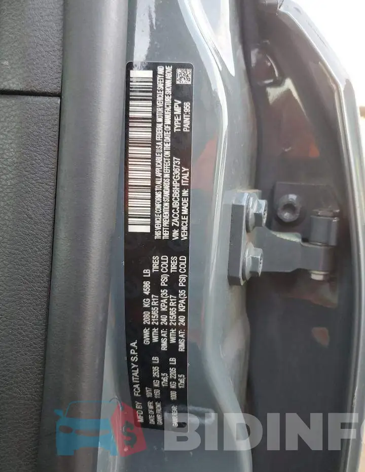 ZACCJBCB6HPG36737 Photo# 13