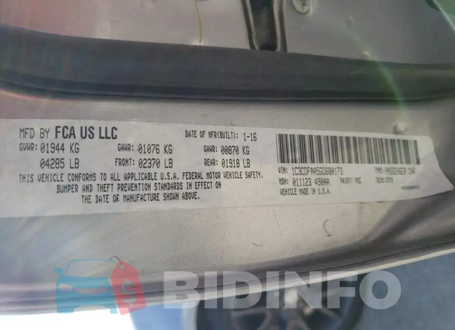 1C3CDFAA5GD680173 Photo# 13