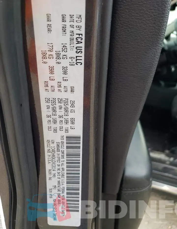 1C4RDHAGXJC413114 Photo# 13