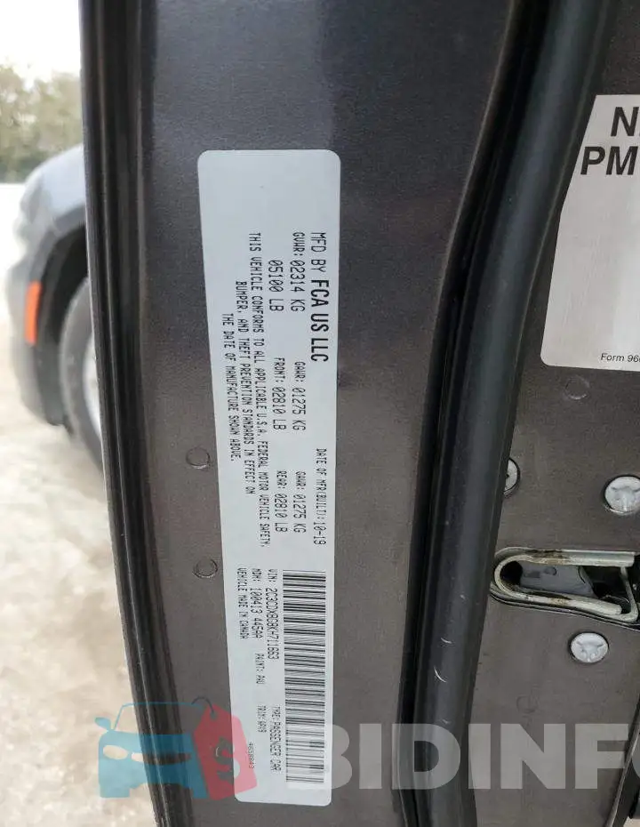 2C3CDXBG8KH711663 Photo# 12