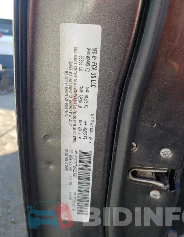 2C3CDXCT1GH293207 Photo# 12