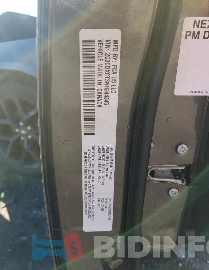 2C3CDXCT3NH244345 Photo# 12