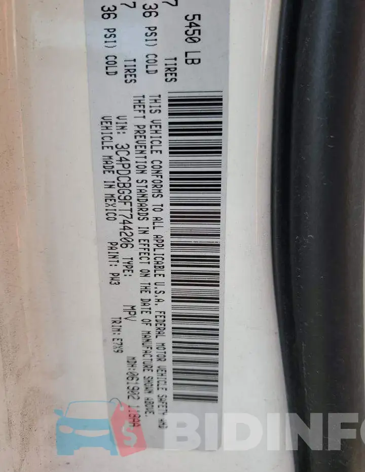 3C4PDCBG9FT744206 Photo# 13