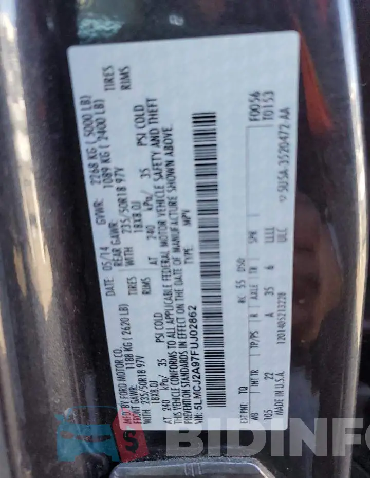 5LMCJ2A97FUJ02862 Photo# 13